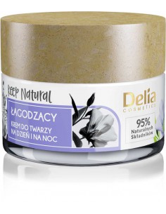 Łagodzący, naturalny krem na dzień i na noc z ekstraktem z lnu i ogórka oraz olejem konopnym KEEP NATURAL 50ml 2