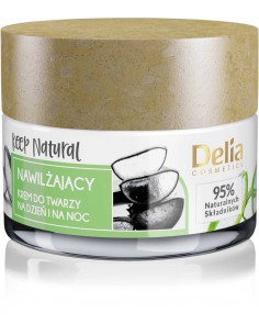 Nawilżający, naturalny krem na dzień i na noc z sokiem z liści aloesu, olejem kokosowym KEEP NATURAL 50ml 2