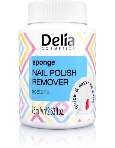 Sponge nail polish remover with...