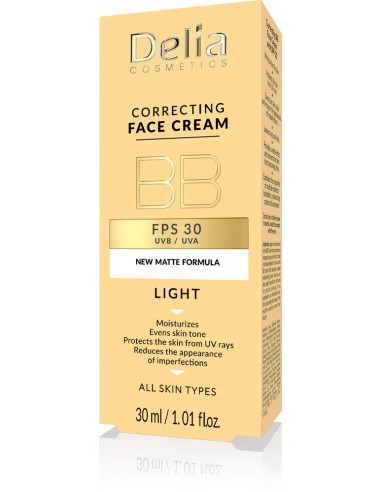 Correcting BB face cream SPF30 light,...